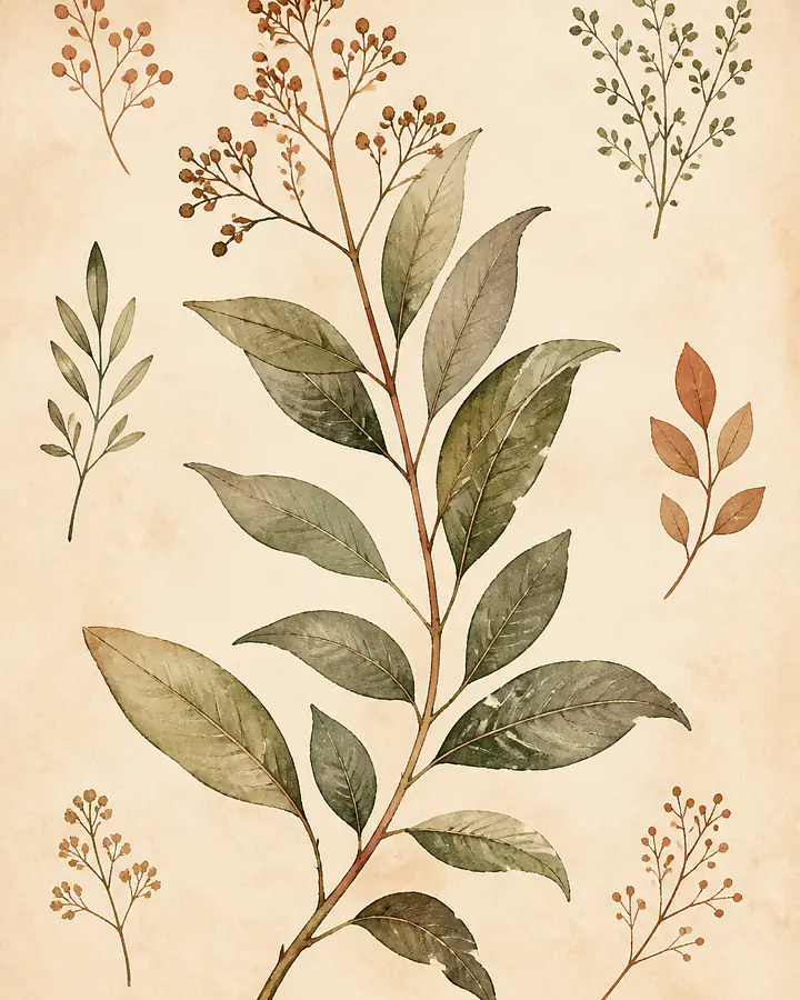 Modern Herbarium Panel Tile Decals