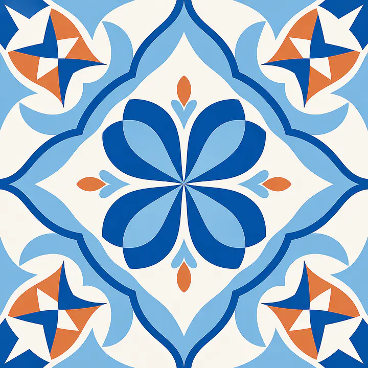 Azul Diamond Bloom Fliesenfolien