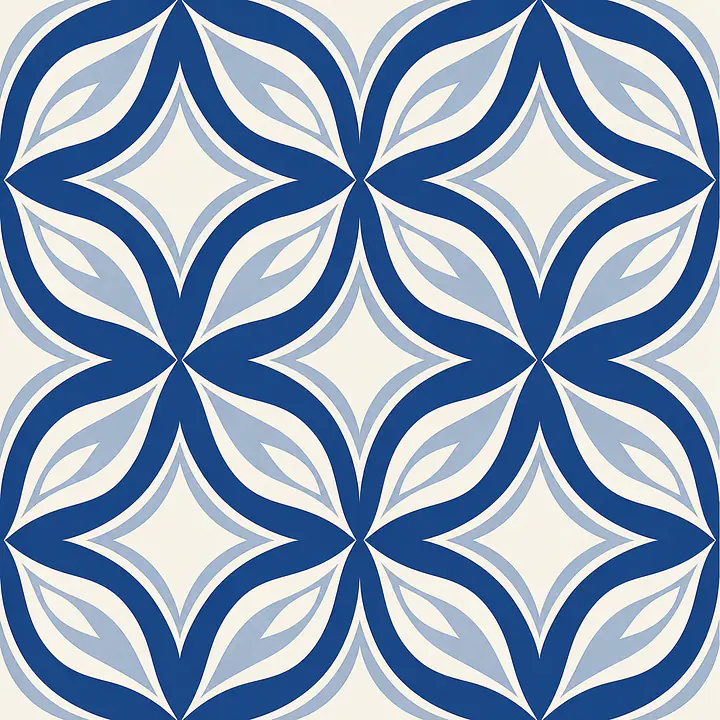 Cobalt Vine Knot Fliesenfolien