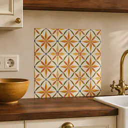 Saffron Star Lattice Tile Decals