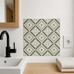 Olive Chevron Focus Fliesenfolien