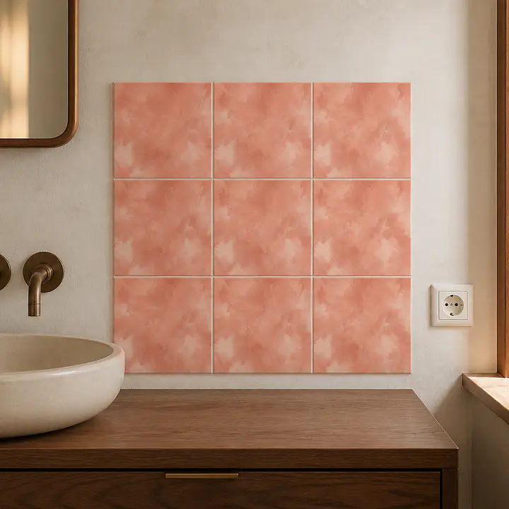 Zellige Clay Rose Fliesenfolien