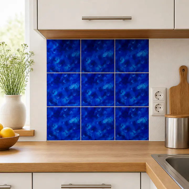 Zellige Cobalt Fliesenfolien