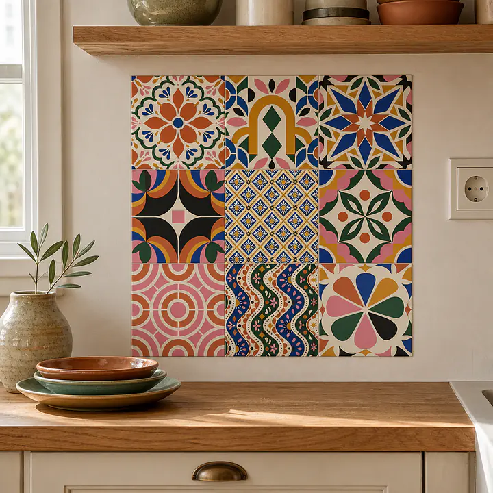 Terra Patchwork Market Fliesenfolien