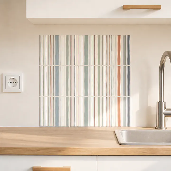 Painted Pinstripe Tile Stickers secondary image