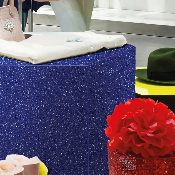 Möbelfolie Royalblau Glitzerstruktur secondary image