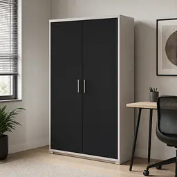 Möbelfolie Schwarz matt für moderne Möbel auf Schrank