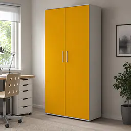Möbelfolie Signalgelb Matt auf Schrank