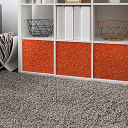 Möbelfolie Glitzer Orange mit strukturierter Glitter-Optik
