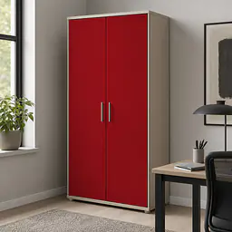 Möbelfolie Dunkelrot Matt auf Schrank
