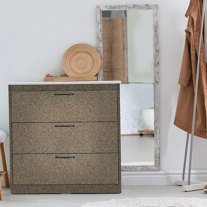 Möbelfolie mehrfarbig Glitzerstruktur