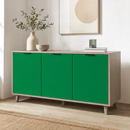 Möbelfolie Hellgrün matt – einfarbig auf Sideboard