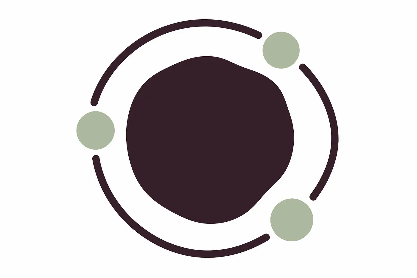 Sun Orbit Wandtattoo - Größe: Klein – ca. 45 × 45 cm installiert, Farbe: Plum Noir und Farbe 2 – Akzent: Jade