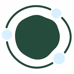 Sun Orbit Wandtattoo - Größe: Mittel – ca. 65 × 65 cm installiert, Farbe: Forest und Farbe 2 – Akzent: Cool Blue