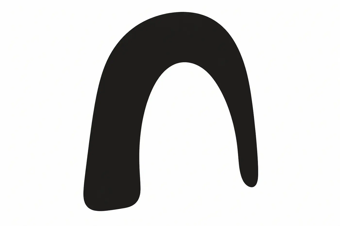 Quiet Arch Wandtattoo - Größe: Klein – ca. 35 × 60 cm installiert, Farbe: Ink Black
