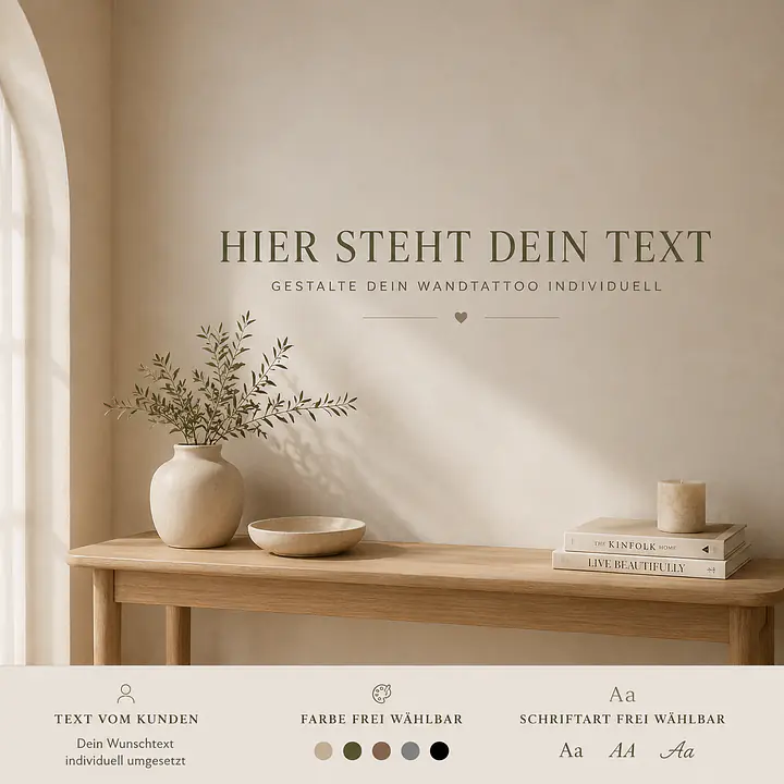 Wandtattoo mit Wunschtext