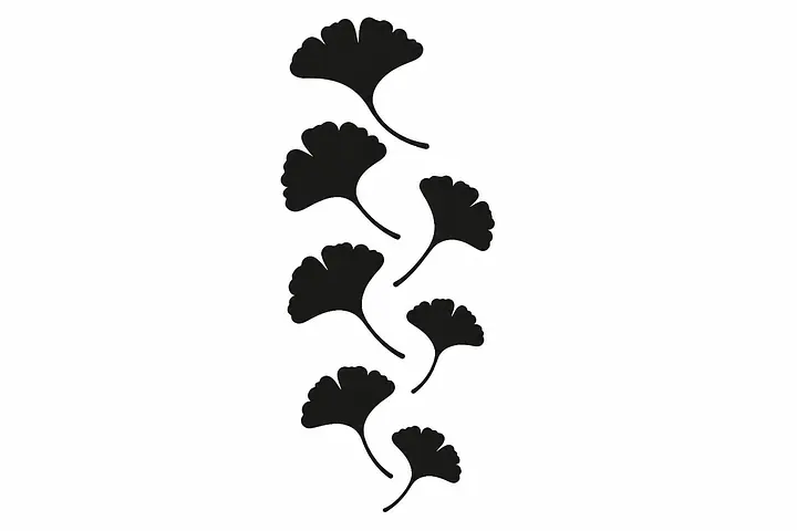 Ginkgo Cascade Wandtattoo