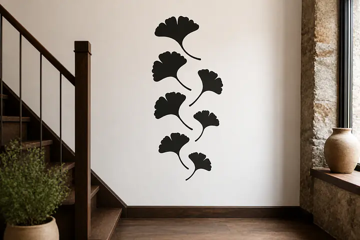 Ginkgo Cascade Wandtattoo