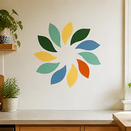 Leaf Rosette Wandtattoo