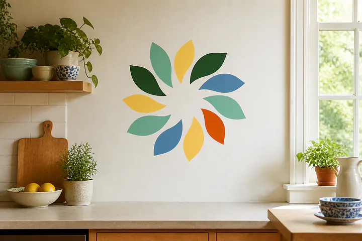 Leaf Rosette Wandtattoo