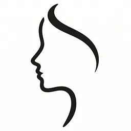 Quiet Profile Wandtattoo - Größe: Klein – ca. 35 × 60 cm installiert, Farbe: Ink Black