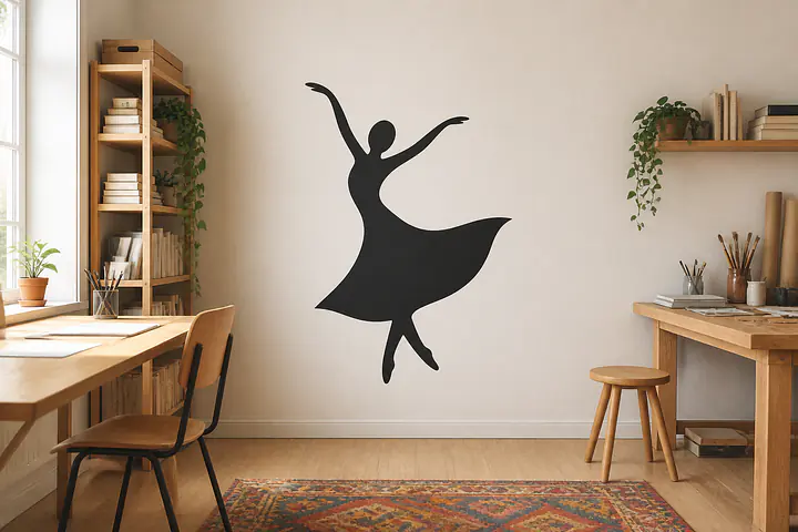 Dancing Curve Wandtattoo