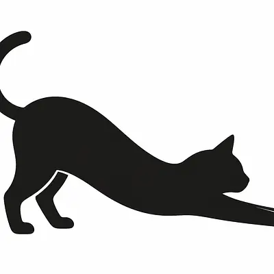 Long Stretch – Katze Wandtattoo primary image