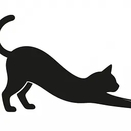 Long Stretch – Katze Wandtattoo
