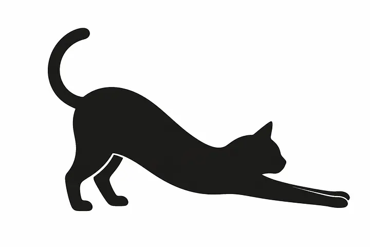 Long Stretch – Katze Wandtattoo