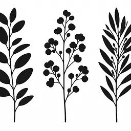 Modern Herbarium Wandtattoo