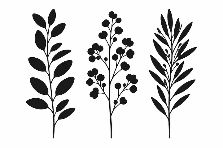 Modern Herbarium Wandtattoo