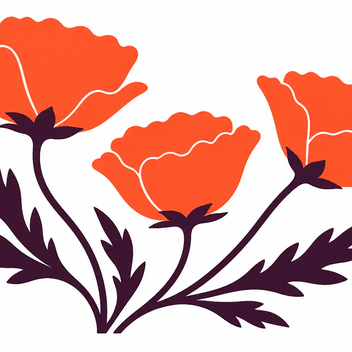 Oversized Poppies Wandtattoo primary image