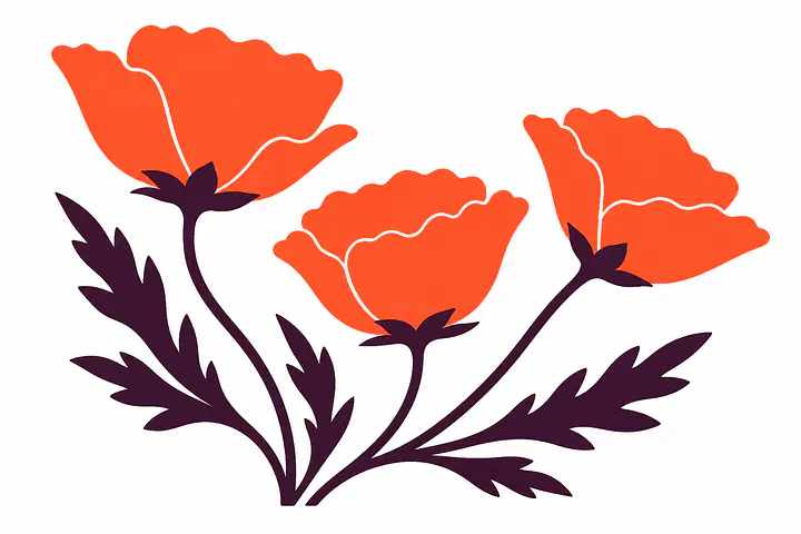 Oversized Poppies Wandtattoo