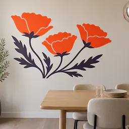 Oversized Poppies Wandtattoo