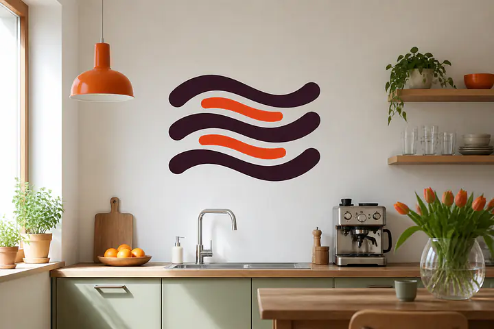 Persimmon Rhythm Wandtattoo