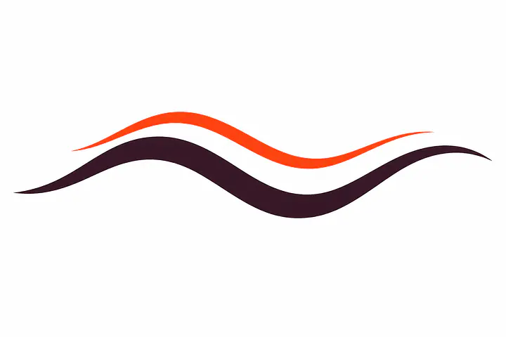 Double Wave Wandtattoo