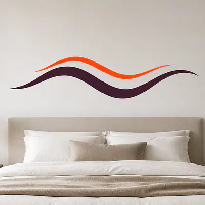 Double Wave Wandtattoo secondary image