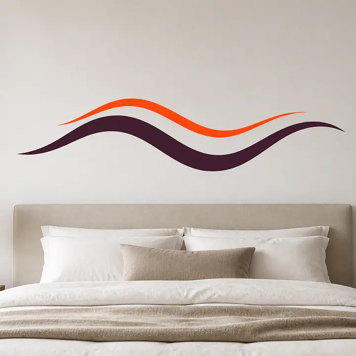 Double Wave Wandtattoo secondary image