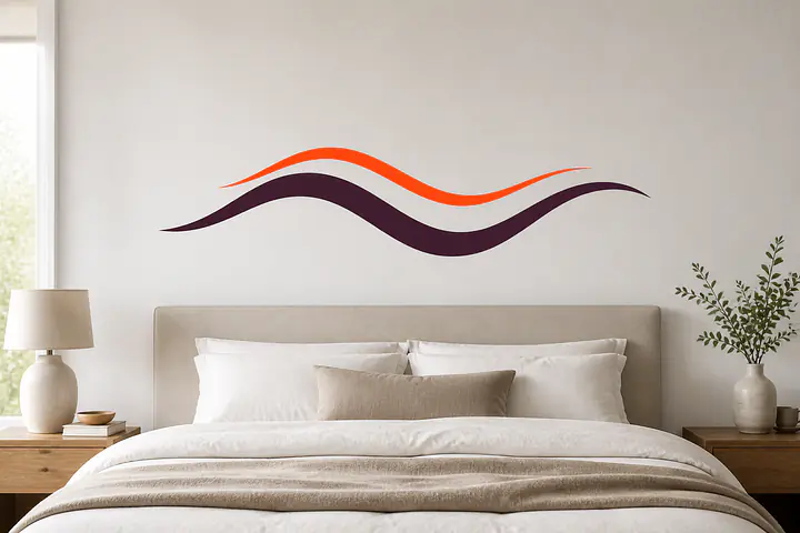 Double Wave Wandtattoo