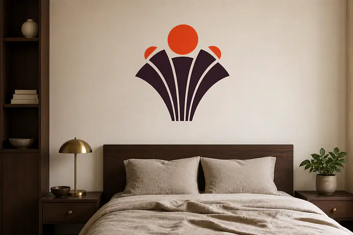 Neo Deco Fan Wandtattoo
