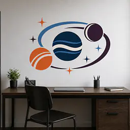 Cosmic Orbit Wandtattoo