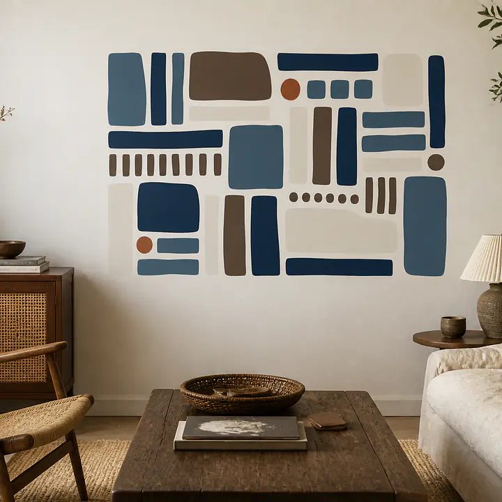 Indigo Weave Wandtattoo secondary image