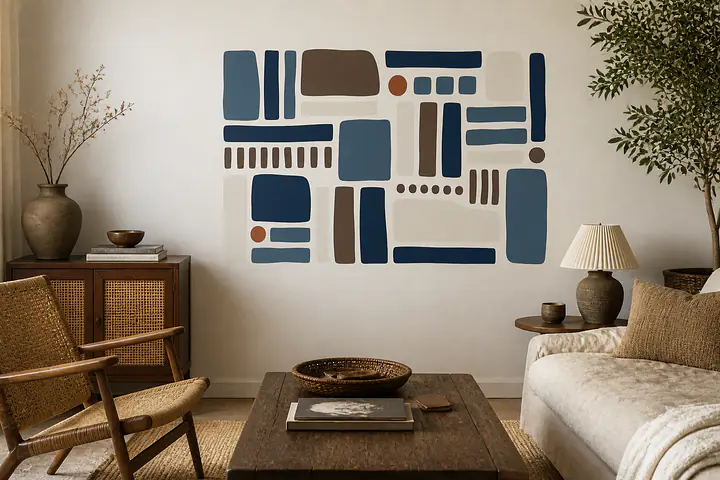 Indigo Weave Wandtattoo