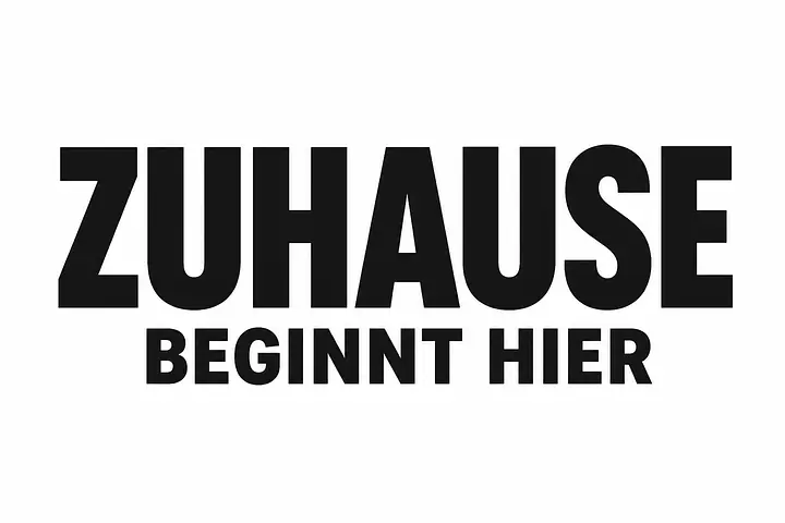 ZUHAUSE BEGINNT HIER Wandtattoo