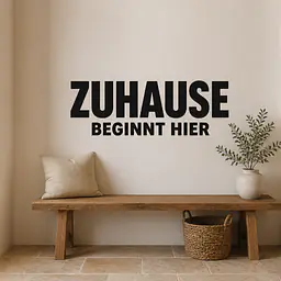ZUHAUSE BEGINNT HIER Wandtattoo