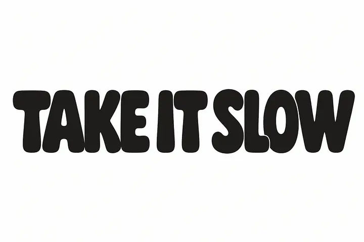 TAKE IT SLOW Wandtattoo - Größe: Klein – ca. 60 × 20 cm installiert, Farbe: Ink Black