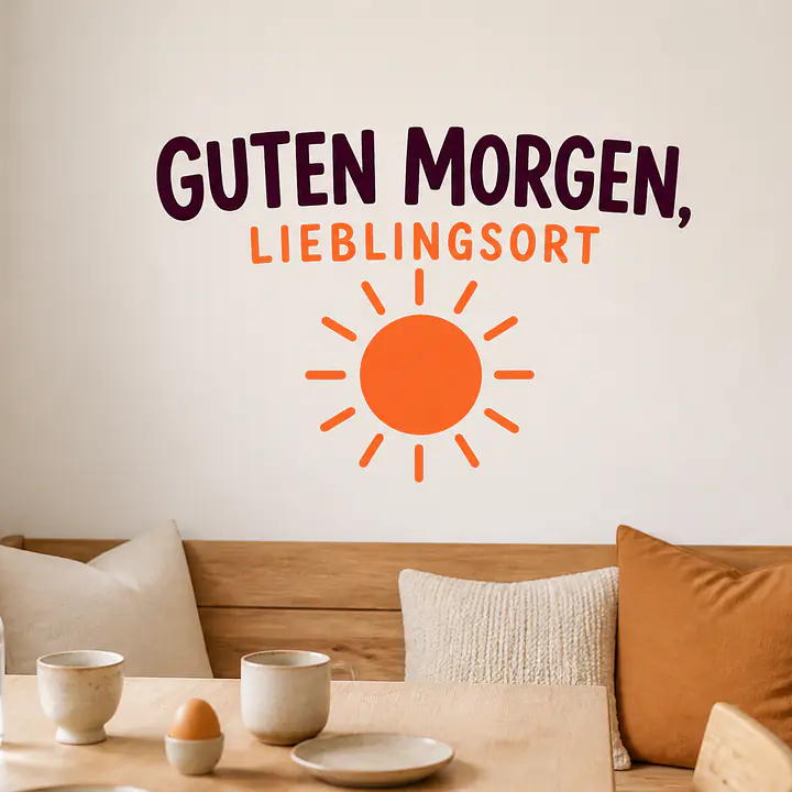 GUTEN MORGEN, LIEBLINGSORT Wandtattoo secondary image