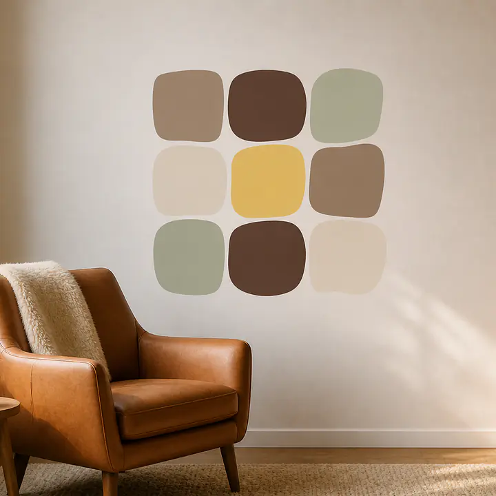 Soft Grid – organisches Raster Wandtattoo secondary image