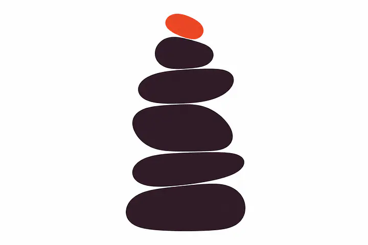 Pebble Totem Wandtattoo