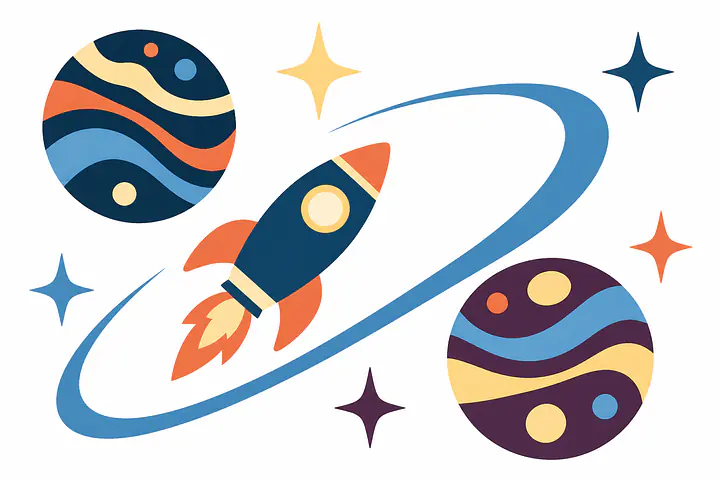 Cosmic Postcard Wall Decal